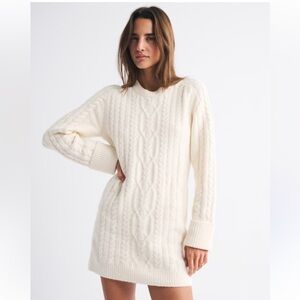 Dreamers Ivory Cable Knit Sweater Dress